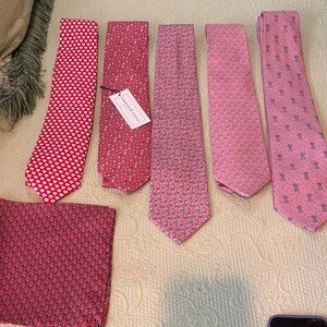 Vineyard Vines Pink and Red Tie Collection